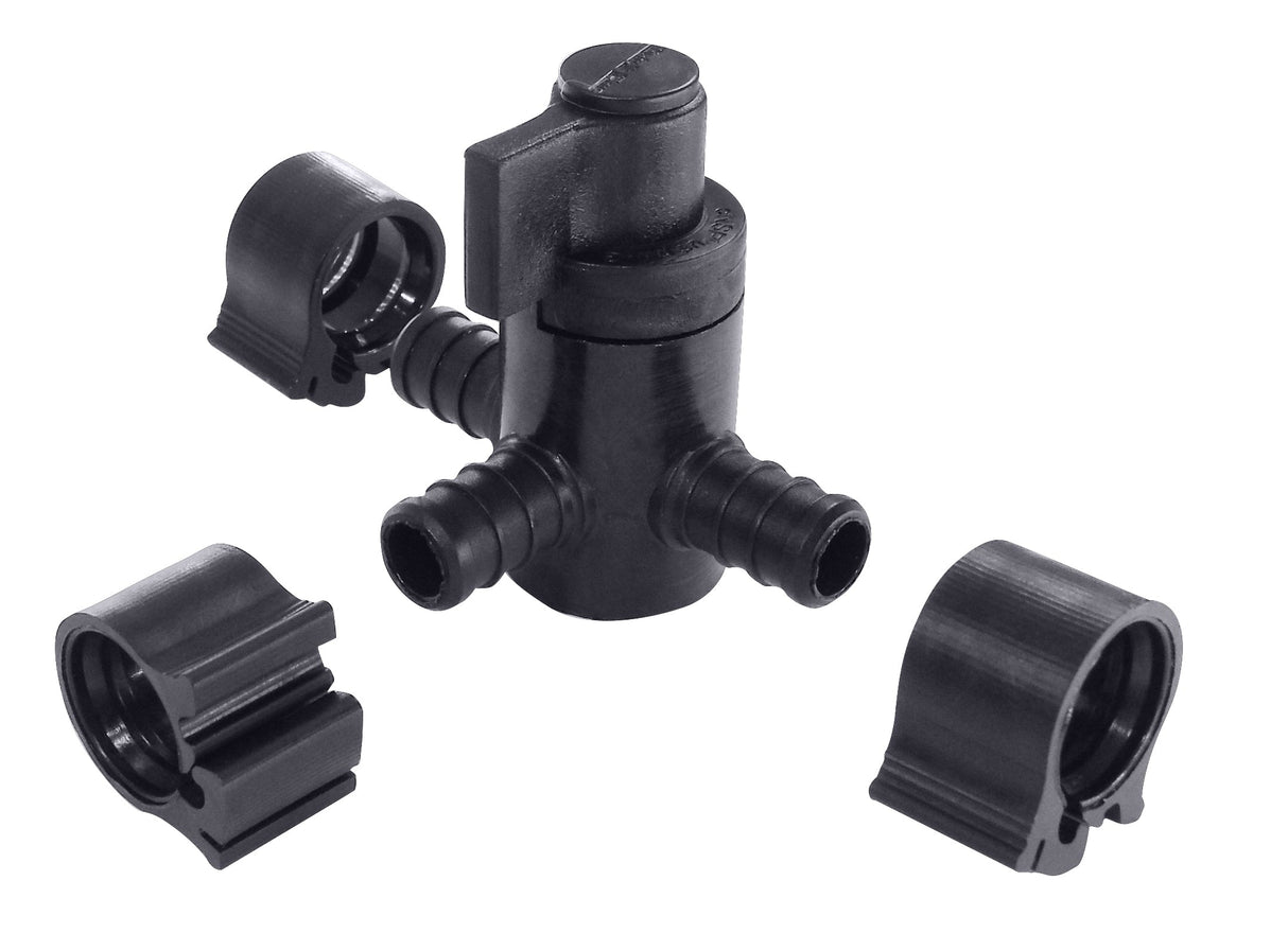 PEXLOCK THREE WAY VALVE