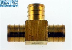 BRASS TEE BARCODED