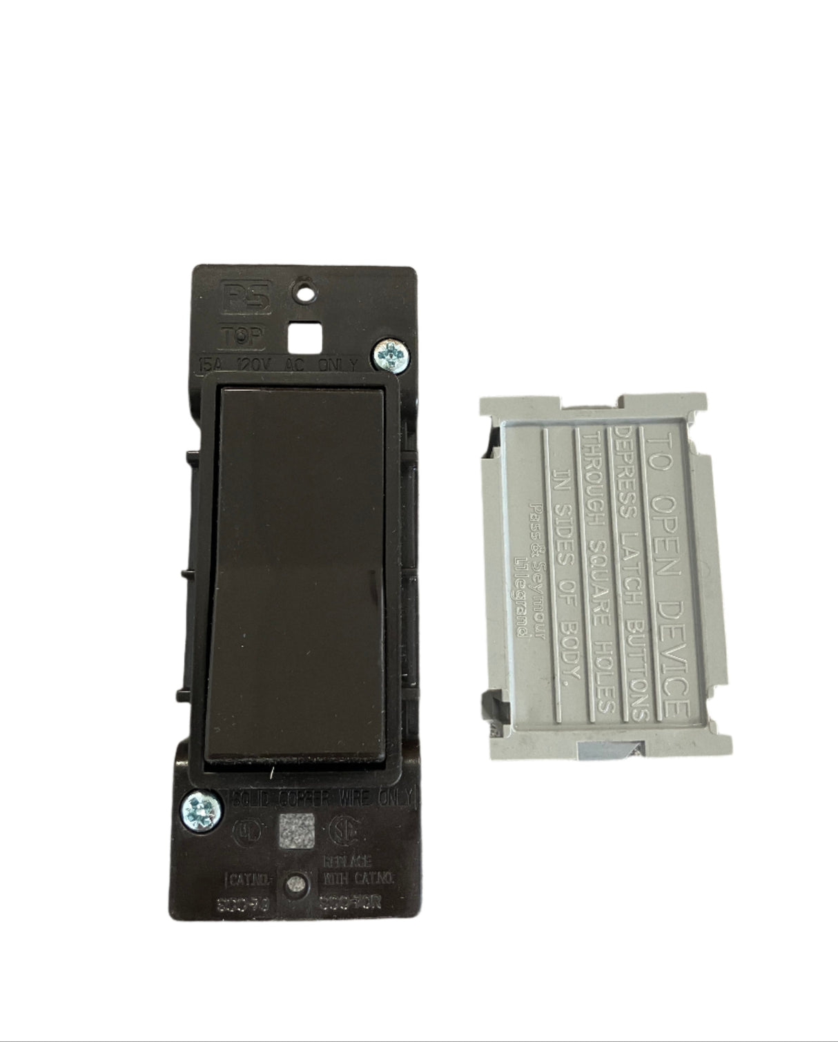 Pass & Seymour Single Pole Decorator Switch, Self-Contained Device