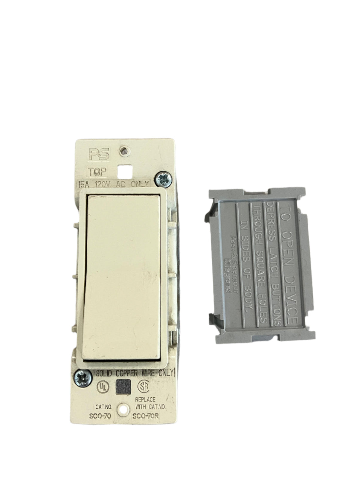 Pass & Seymour Single Pole Decorator Switch, Self-Contained Device