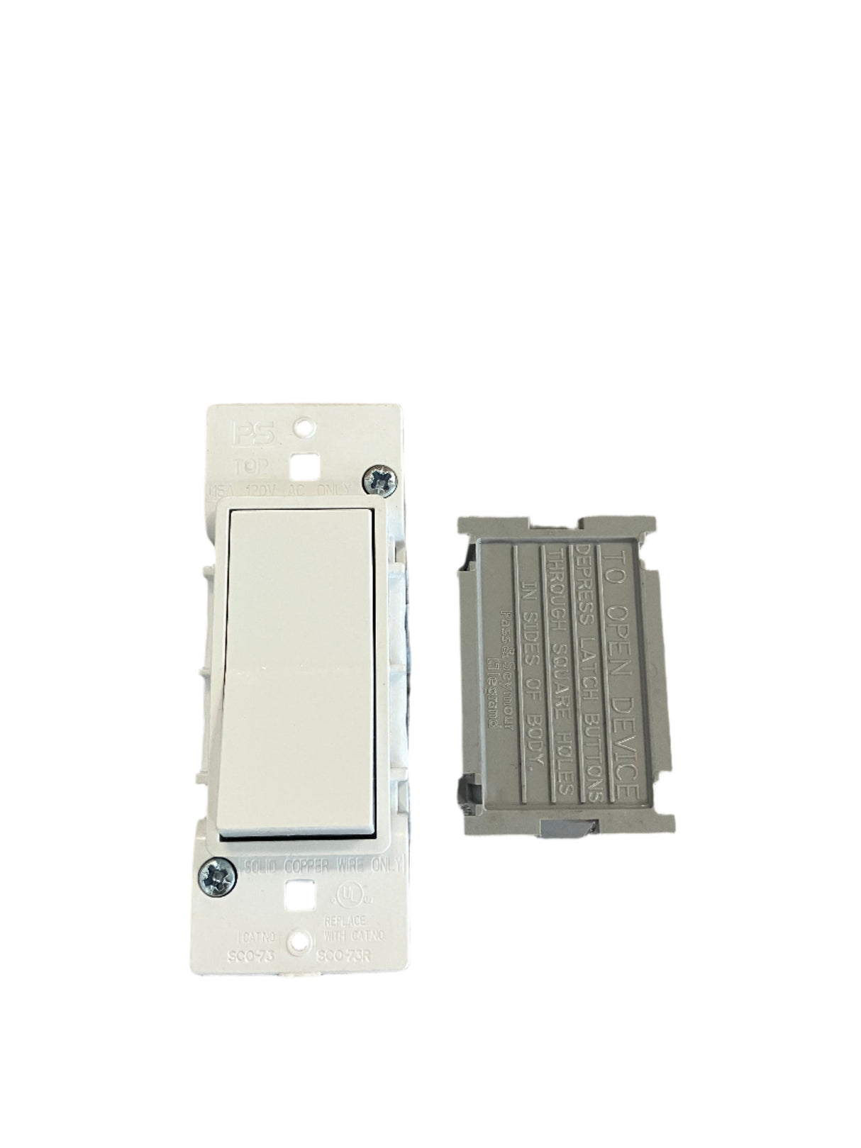 Pass & Seymour Single Pole Decorator Switch, Self-Contained Device